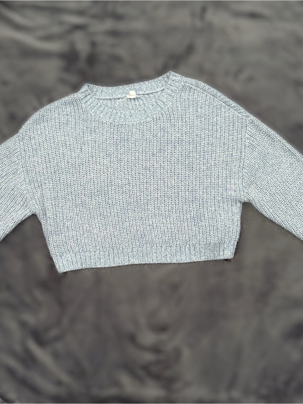 Garage | Light Blue | Cropped | Rib-Knit Sweater - Picture 3 of 5